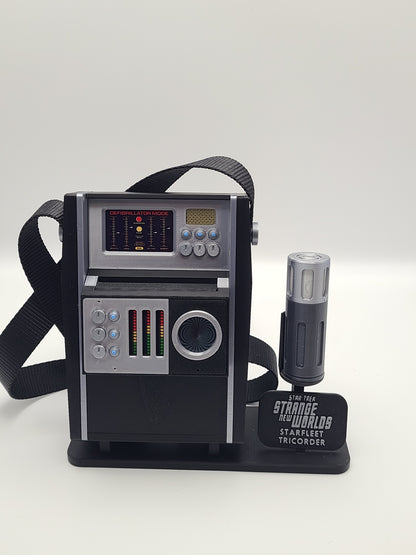 SNW Tricorder Replica with Strap, Scanner, Display Stand, & Nameplate
